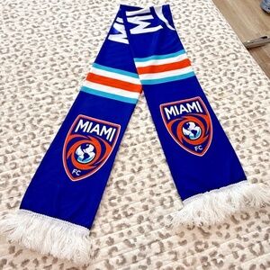 Miami FC Futbol Club Fan Scarf; Soccer; Royal Blue w/Aqua/Orange; 60" x 7"